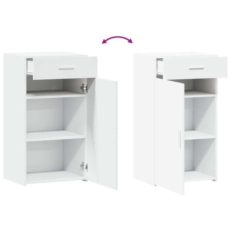 vidaXL Sideboard White 50x42.5x93 cm Engineered Wood