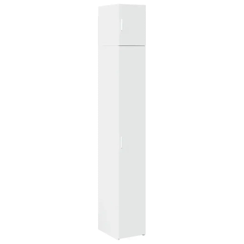 Slim Storage Cabinet White 30x42.5x225 cm Engineered Wood