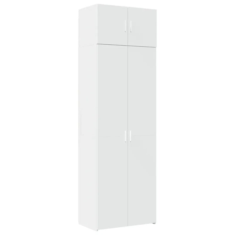 Storage Cabinet White 70x42.5x225 cm Engineered Wood