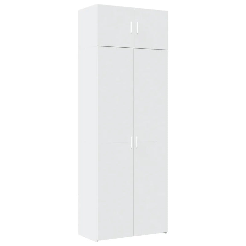 Storage Cabinet White 80x42.5x225 cm Engineered Wood