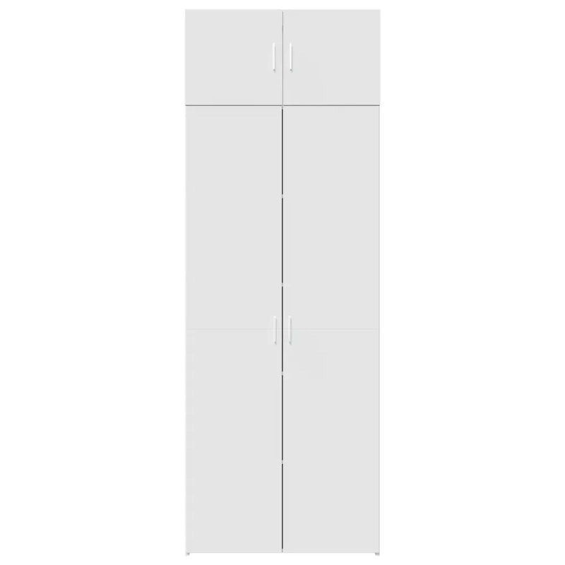 Storage Cabinet White 80x42.5x225 cm Engineered Wood