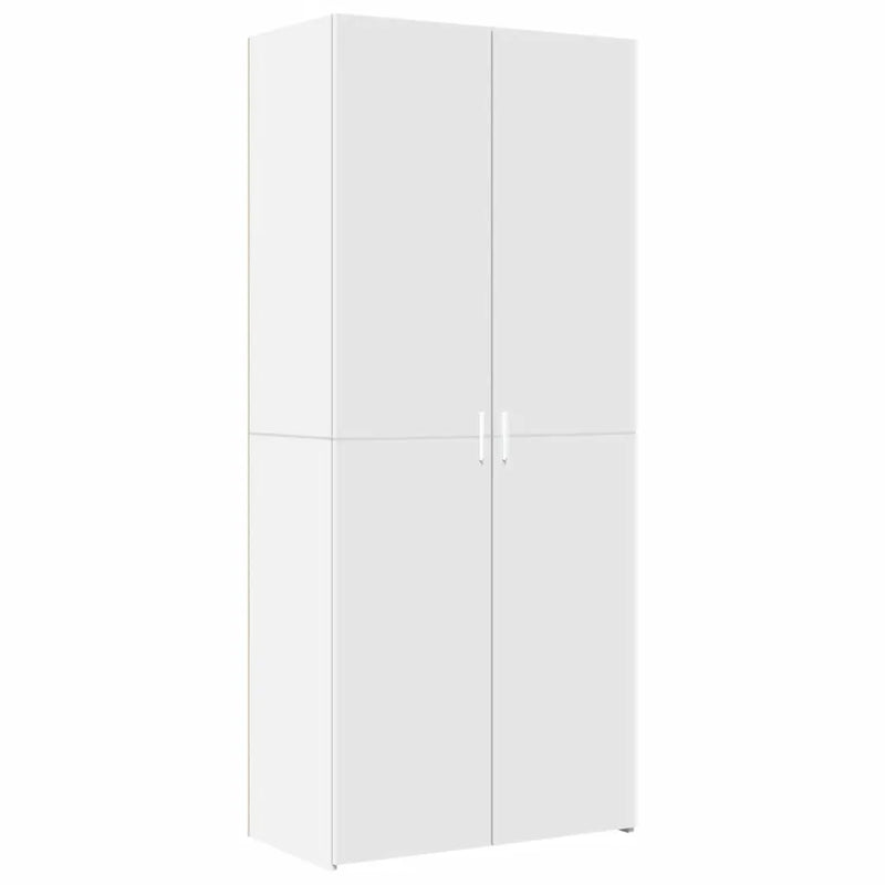 Storage Cabinet White 80x42.5x225 cm Engineered Wood