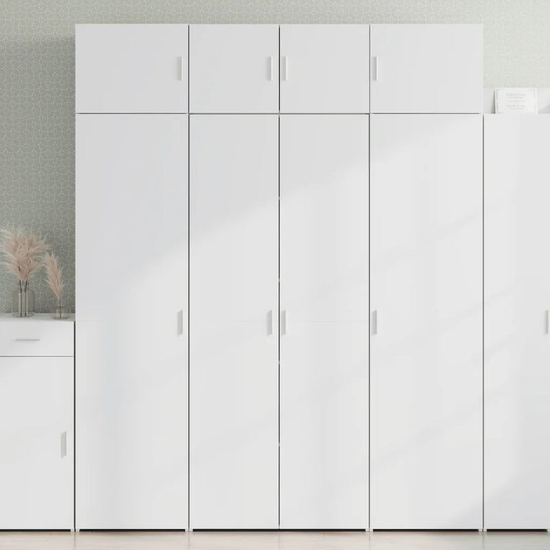 Storage Cabinet White 80x42.5x225 cm Engineered Wood