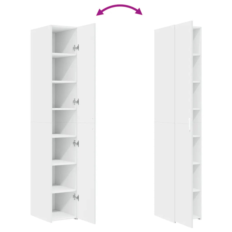 Highboard White 30x42.5x185 cm Engineered Wood
