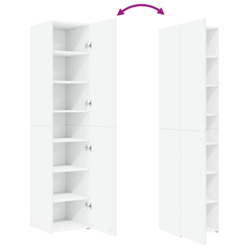 vidaXL Highboard White 40x42.5x185 cm Engineered Wood