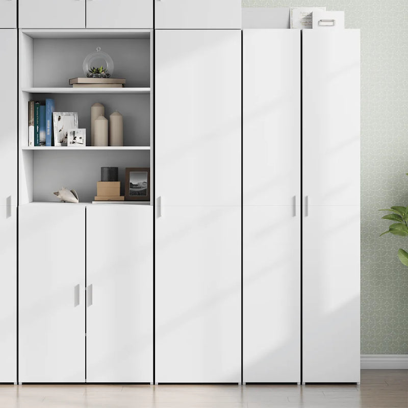 Highboard White 45x42.5x185 cm Engineered Wood