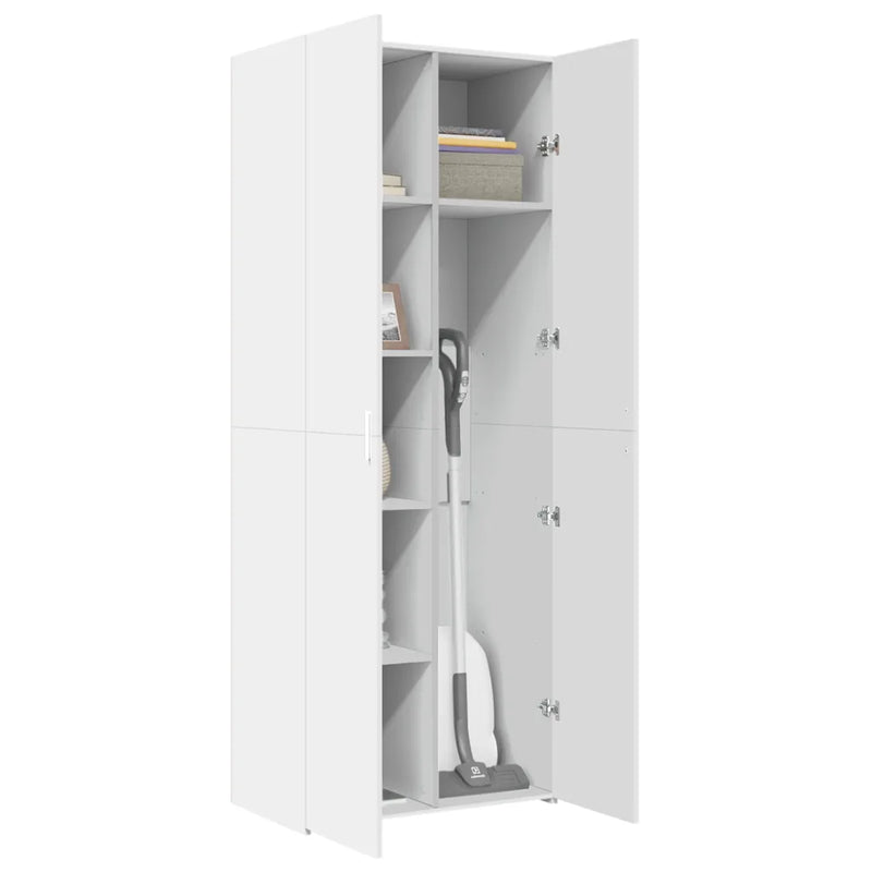 Highboard White 70x42.5x185 cm Engineered Wood