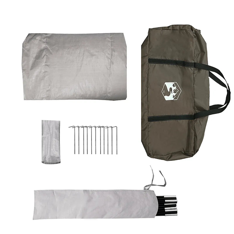 Fishing Tent 5-Person Grey Waterproof