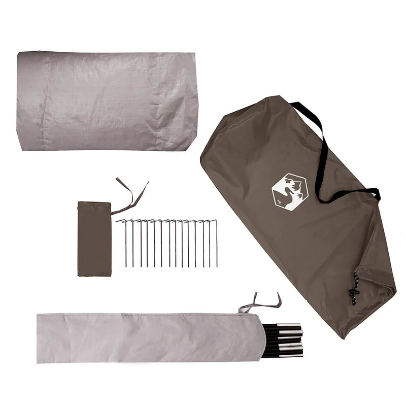 Camping Tent 2-Person Brown Waterproof