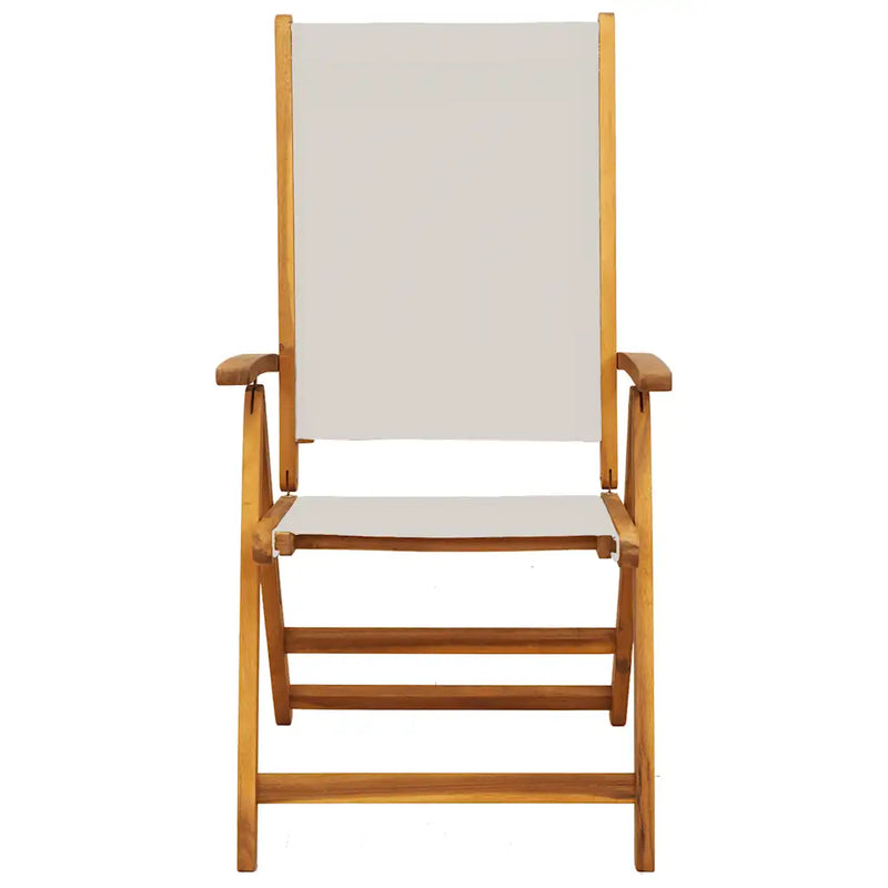 Folding Chairs 2 pcs Solid Wood Acacia and Textilene
