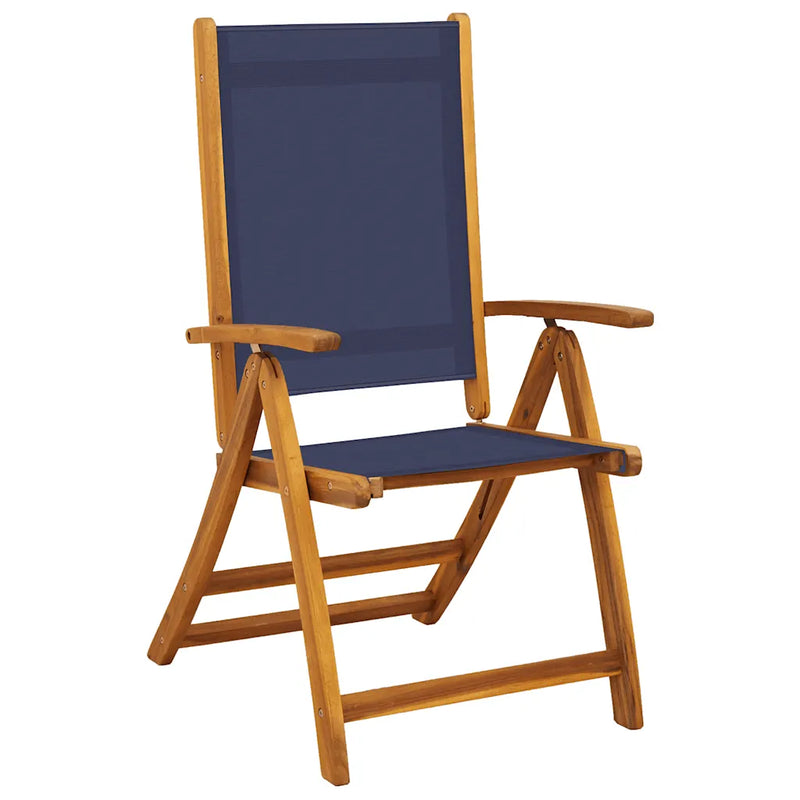 Folding Chairs 2 pcs Solid Wood Acacia and Textilene