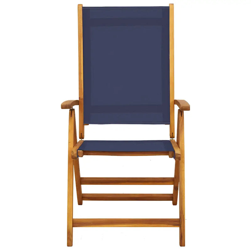 Folding Chairs 2 pcs Solid Wood Acacia and Textilene