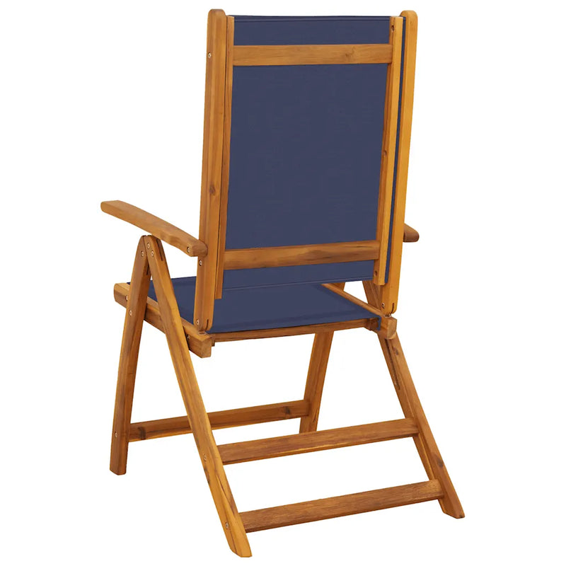 Folding Chairs 2 pcs Solid Wood Acacia and Textilene
