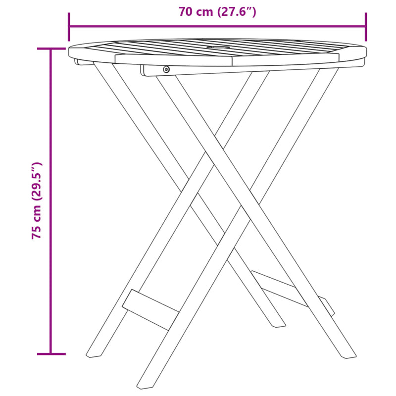 vidaXL 3 Piece Bistro Set Anthracite Fabric and Solid Wood