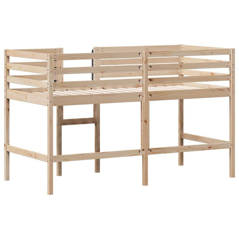 vidaXL Kids' Loft Bed without Mattress 92x187 cm Single Solid Wood Pine