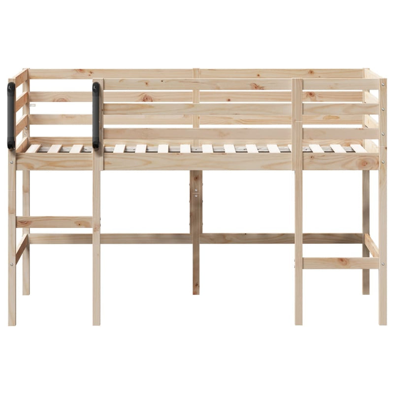 vidaXL Kids' Loft Bed without Mattress 92x187 cm Single Solid Wood Pine