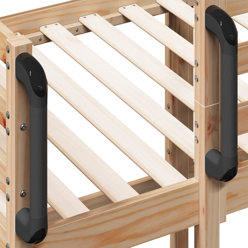 vidaXL Kids' Loft Bed without Mattress 92x187 cm Single Solid Wood Pine