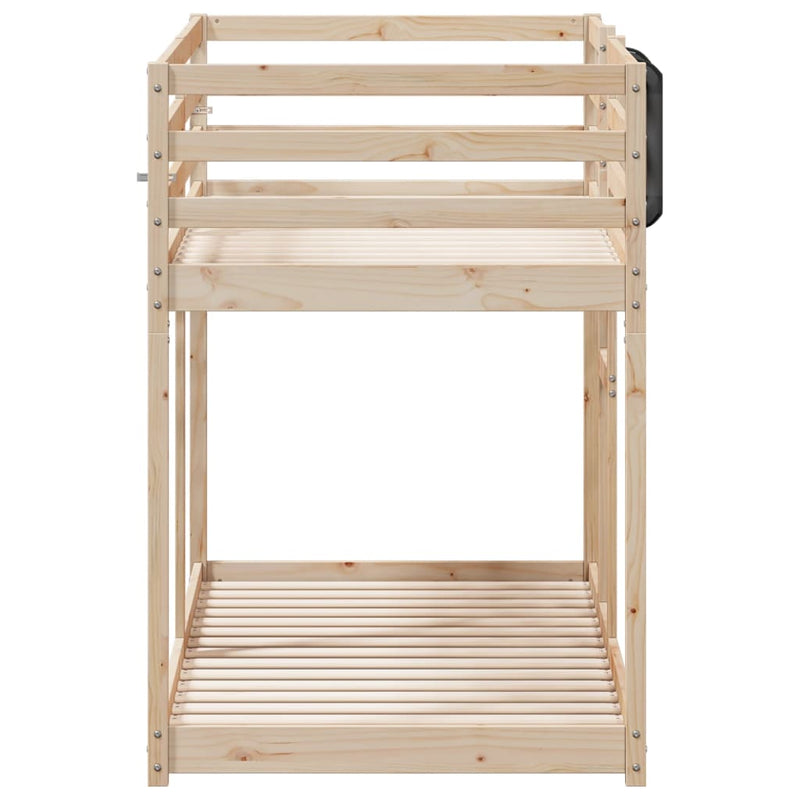 vidaXL Bunk Bed without Mattress 92x187 cm Single Solid Wood Pine