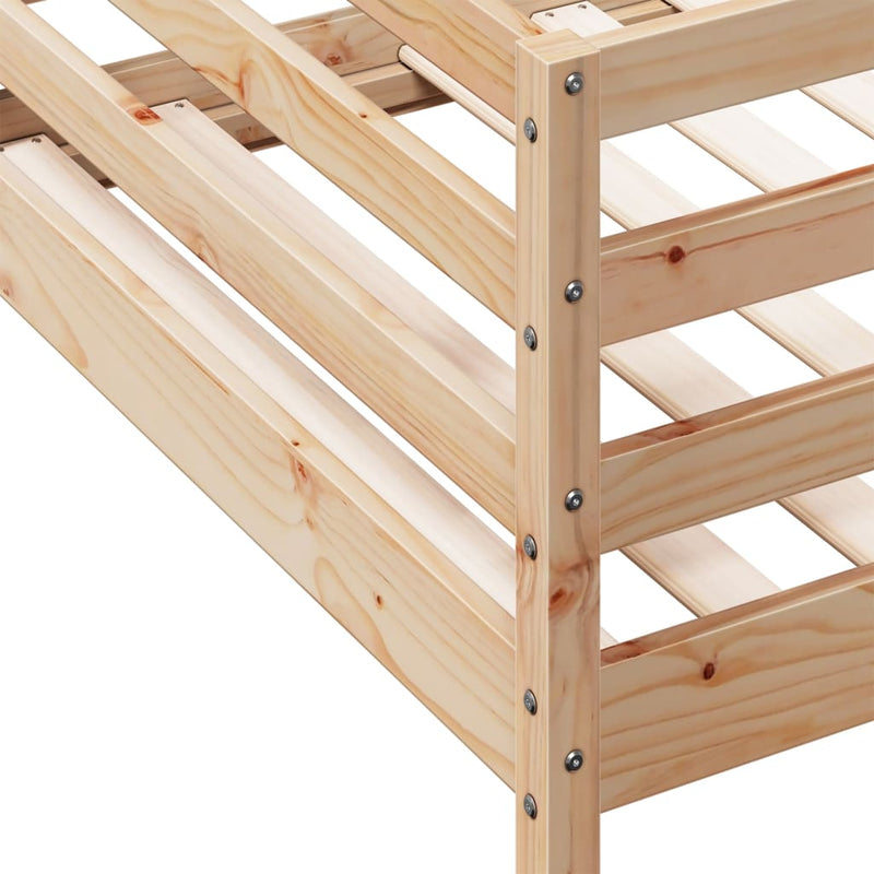 vidaXL Bunk Bed without Mattress 92x187 cm Single Solid Wood Pine
