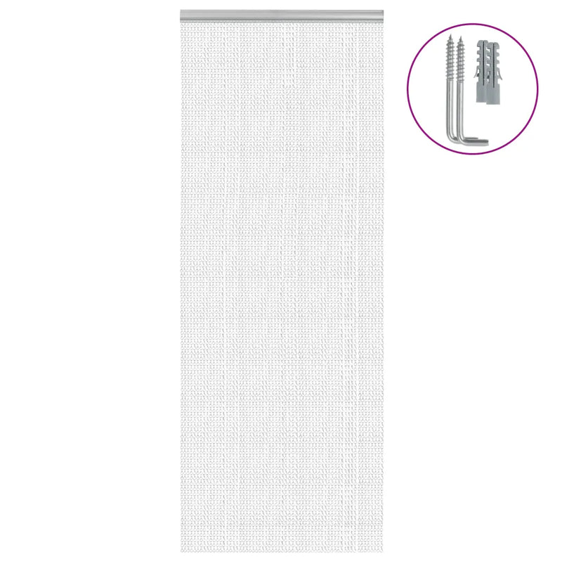 Chain Door Fly Screen 80x201 cm Aluminium