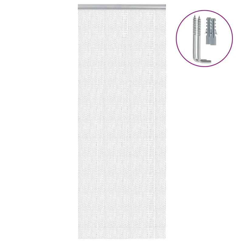 Chain Door Fly Screen 80x221 cm Aluminium