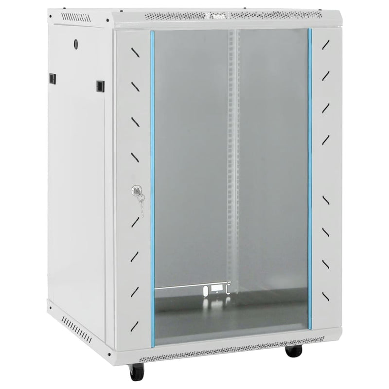 vidaXL 15U Network Cabinet with Swivel Feet 19" IP20 60x45x86 cm