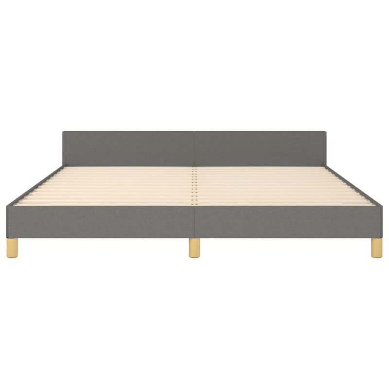 vidaXL Bed Frame without Mattress Dark Grey 152x203 cm Queen Fabric