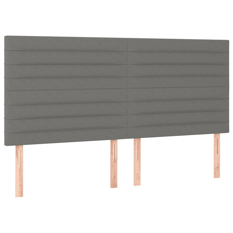 vidaXL Bed Frame without Mattress Dark Grey 152x203 cm Queen Fabric