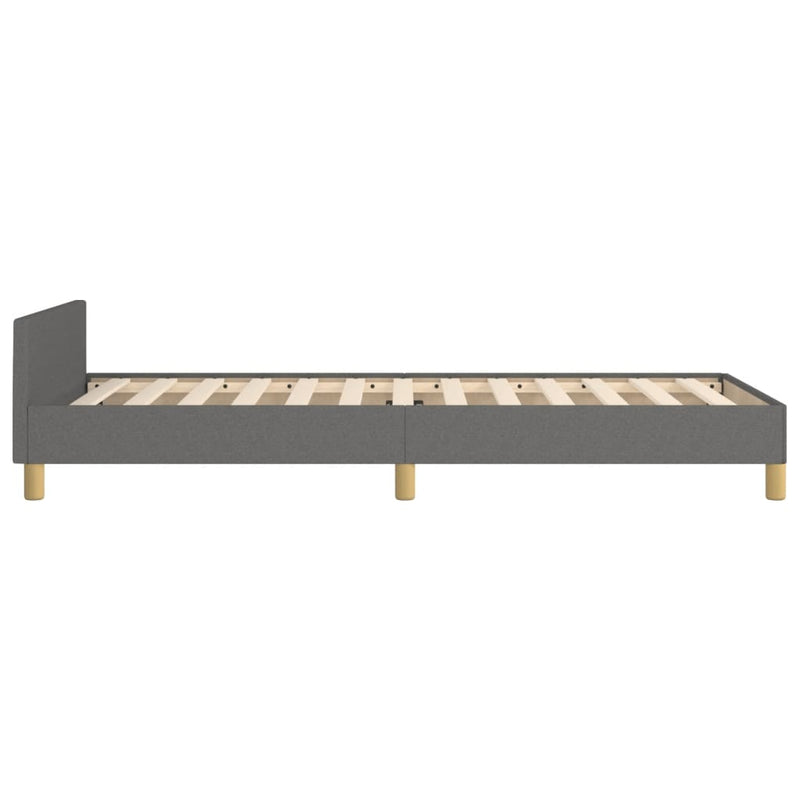 vidaXL Bed Frame without Mattress Dark Grey 107x203 cm King Single Size Fabric