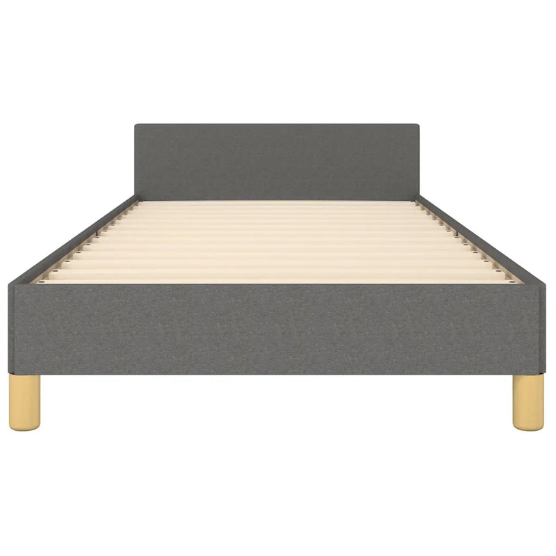 Bed Frame without Mattress Dark Grey 107x203 cm King Single Size Fabric