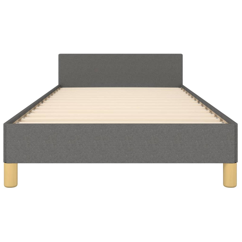 vidaXL Bed Frame without Mattress Dark Grey 107x203 cm King Single Size Fabric