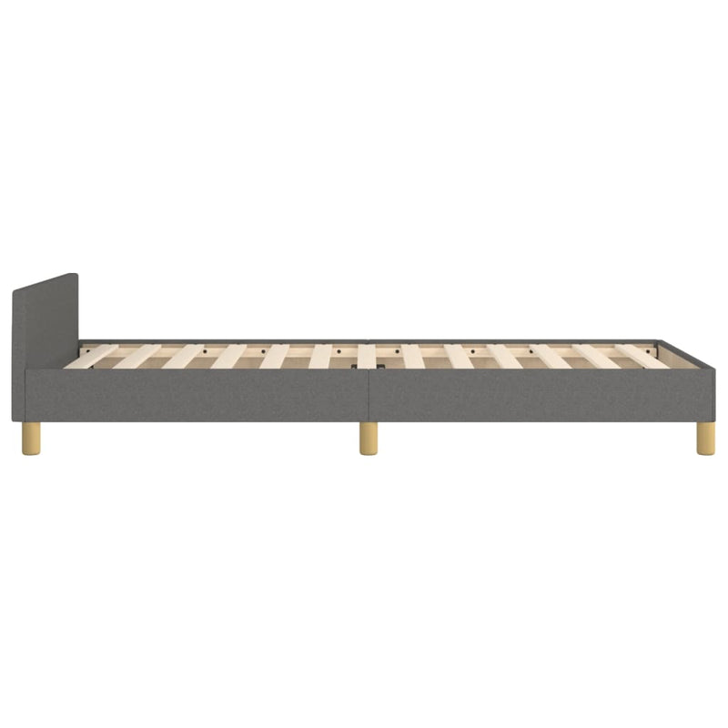 vidaXL Bed Frame without Mattress Dark Grey 107x203 cm King Single Size Fabric