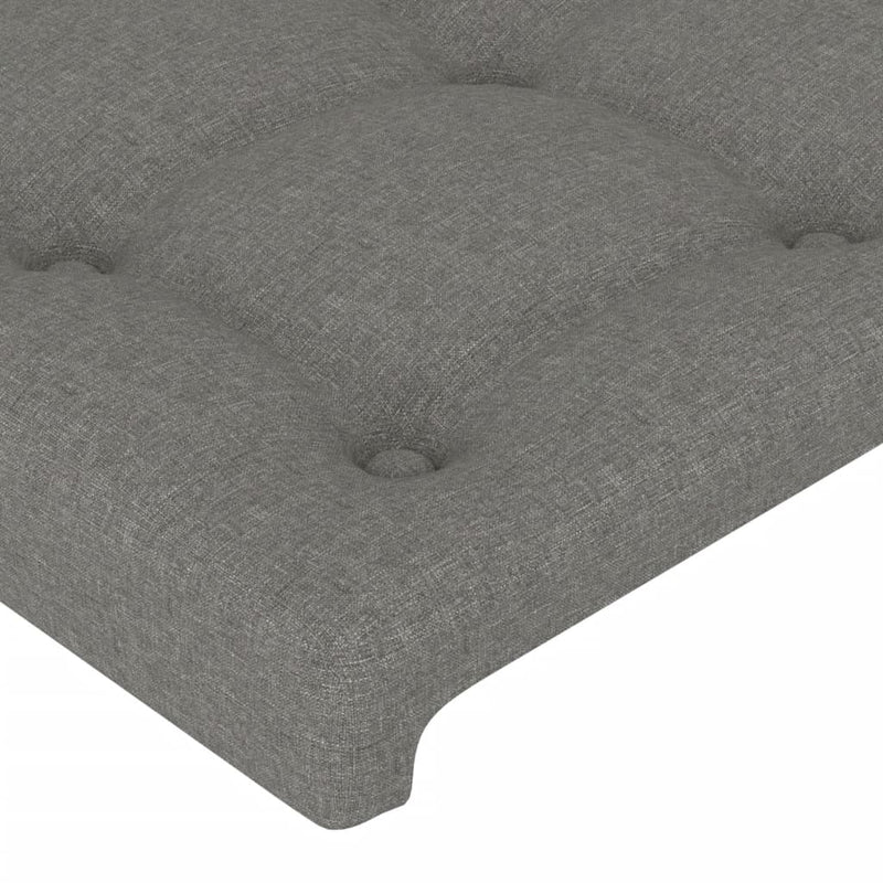 vidaXL Bed Frame without Mattress Dark Grey 107x203 cm King Single Size Fabric