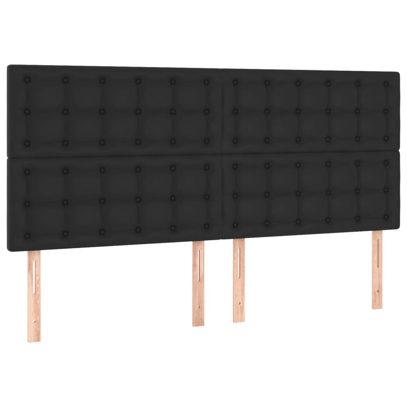 vidaXL Bed Frame without Mattress Black 152x203 cm Queen Faux Leather