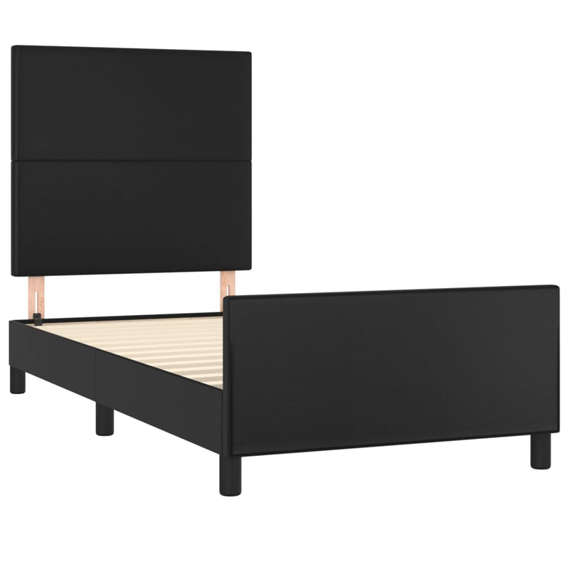 vidaXL Bed Frame without Mattress Black 107x203 cm King Single Size Velvet