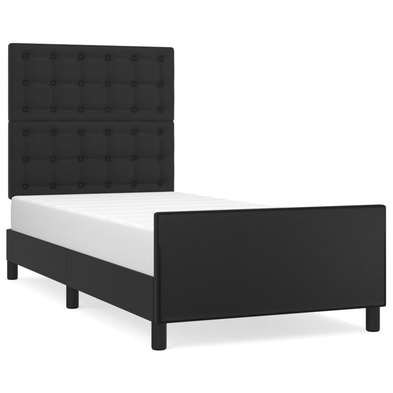 vidaXL Bed Frame without Mattress Black 107x203 cm King Single Size Velvet
