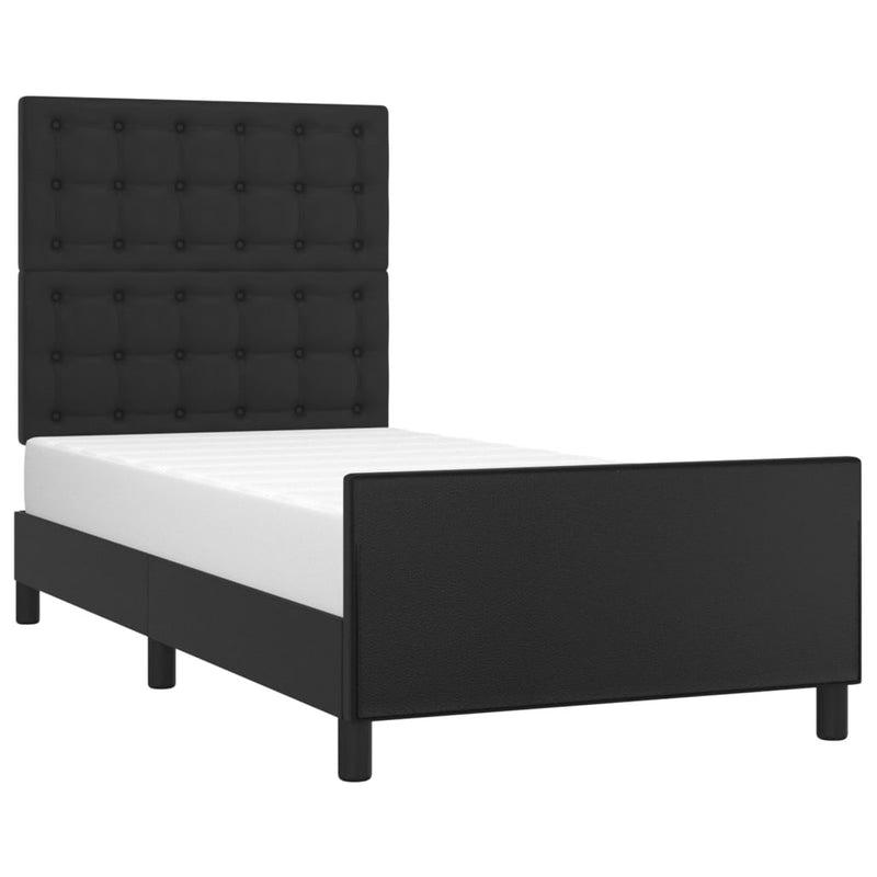 vidaXL Bed Frame without Mattress Black 107x203 cm King Single Size Velvet