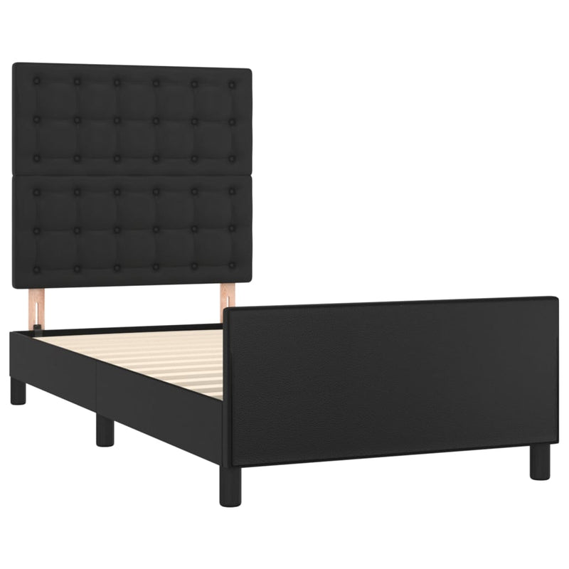 vidaXL Bed Frame without Mattress Black 107x203 cm King Single Size Velvet
