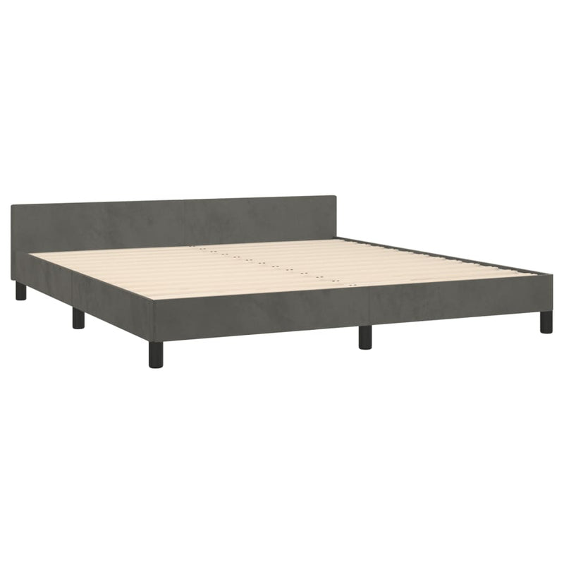 vidaXL Bed Frame without Mattress Dark Grey 152x203 cm Queen Velvet