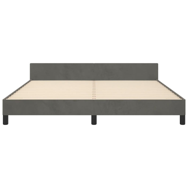 vidaXL Bed Frame without Mattress Dark Grey 152x203 cm Queen Velvet