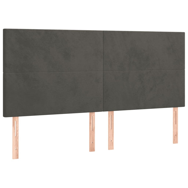 vidaXL Bed Frame without Mattress Dark Grey 152x203 cm Queen Velvet
