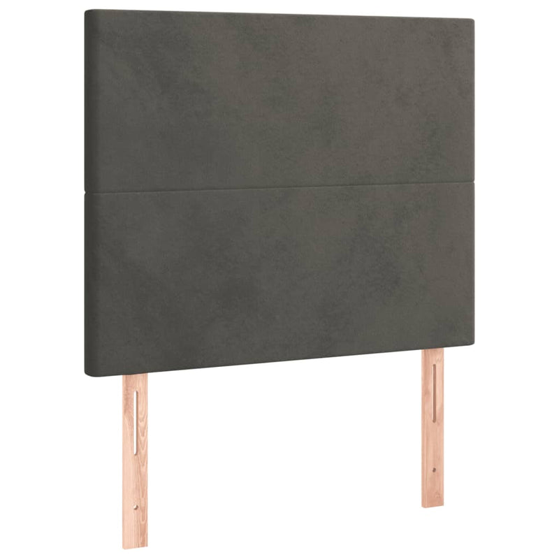 vidaXL Bed Frame without Mattress Dark Grey 107x203 cm King Single Size Velvet