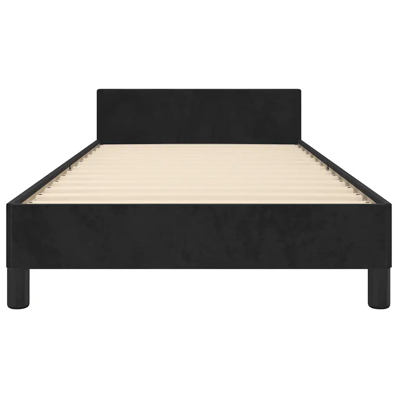 Bed Frame without Mattress Black 107x203 cm King Single Size Velvet