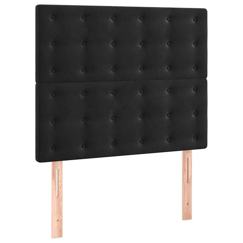 Bed Frame without Mattress Black 107x203 cm King Single Size Velvet