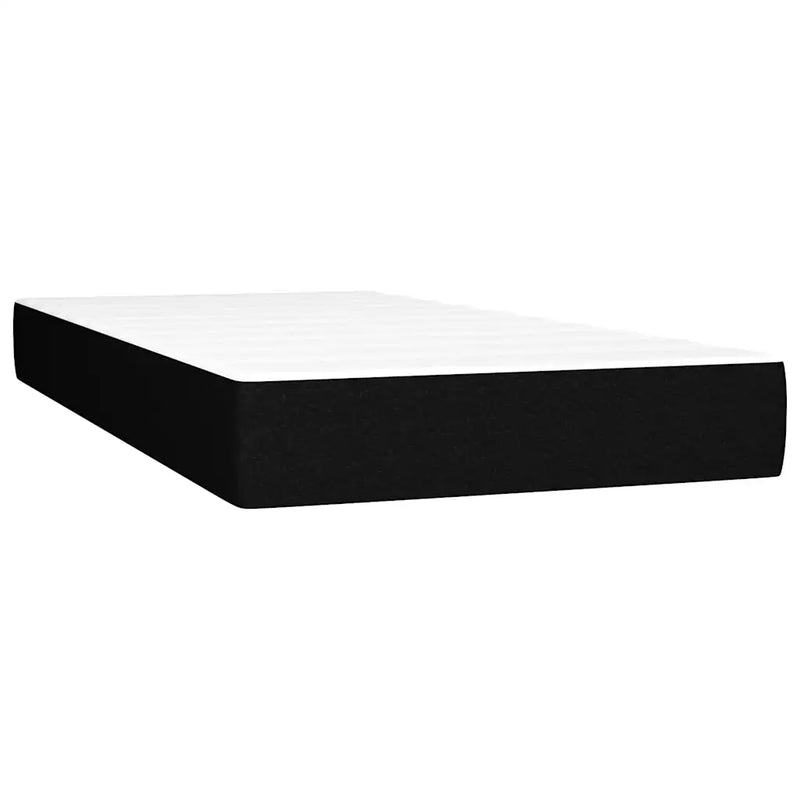 Box Spring Bed with Mattress Black 107x203 cm King Single Fabric