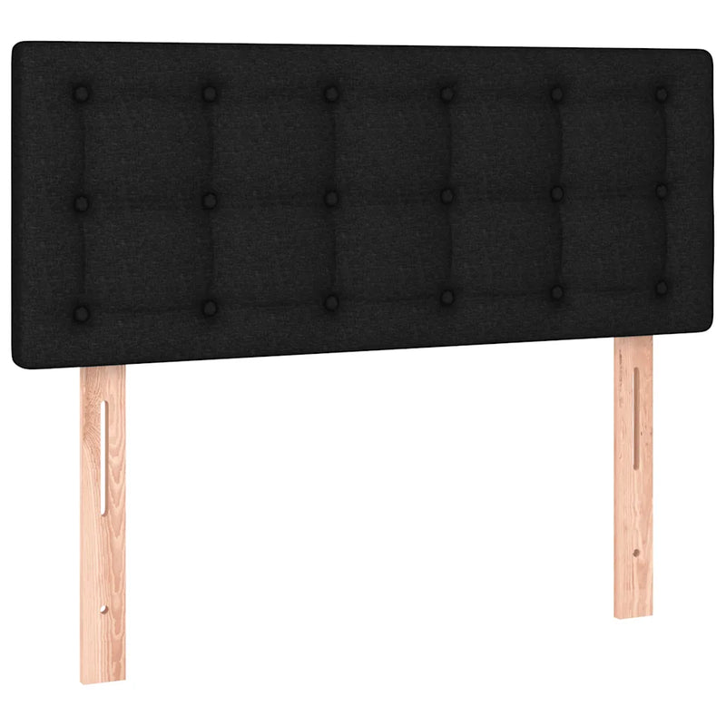 Box Spring Bed with Mattress Black 107x203 cm King Single Fabric