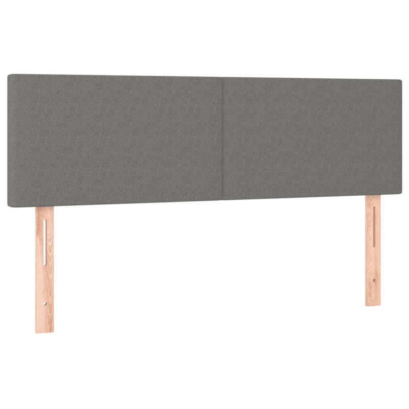 vidaXL Box Spring Bed with Mattress Dark Grey 153x203 cm Queen Size Fabric