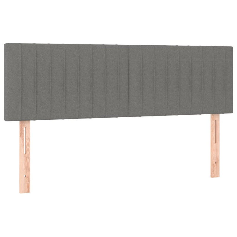 vidaXL Box Spring Bed with Mattress Dark Grey 153x203 cm Queen Size Fabric