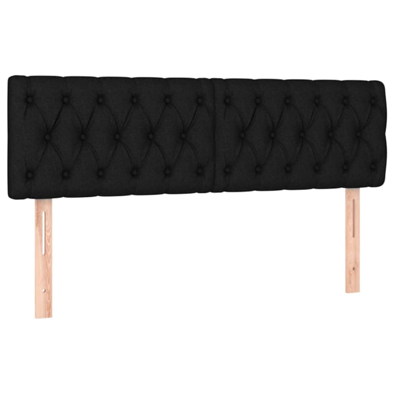 vidaXL Box Spring Bed with Mattress Black 153x203 cm Queen Size Fabric