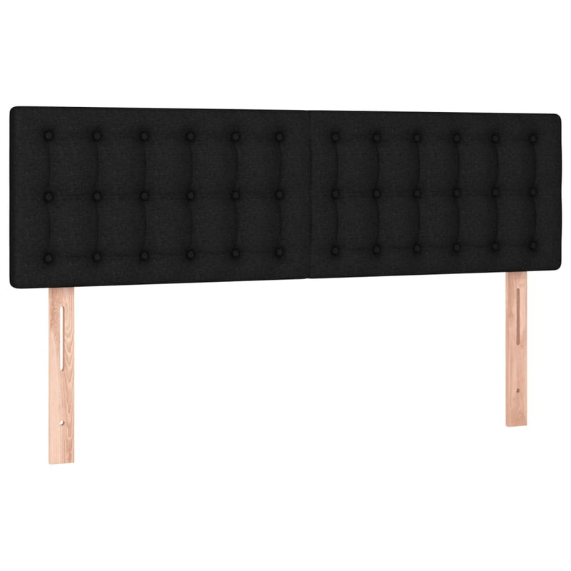 vidaXL Box Spring Bed with Mattress Black 153x203 cm Queen Size Fabric